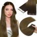 Youngsee injection tape extensions real hair Extensions tape 60 cm virgin tape in extensions darker brown ombre light brown tape in extensions real hair skin weft 5pcs 12.5g #r3/8 60 cm 5 pcs virgin- #r3/8