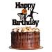Blumomon 1 piece of basketball cake attachment Happy birthday shield cake attachment basketball player cake decorations for sports theme young girl birthday party accessories basketball-6