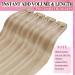 Youngsee 50 cm Clip-in Extensions - Real Remy Hair Ash Blonde & Blonde Highlights 120g (7 PC) #18/613 - Buy Online on SooperMarket.com