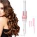 Curling Iron Automatic Rotating Iron Professional Curling Iron Wand Ceramic Electric Curling Wand 110-240V Auto Rotating Hair Waver Curling Wand Fast Heats Up Hair Curler (US US Plug
