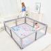 Baby Playpen: Sturdy Safety Play Center for Toddlers & Infants - 50x50 Inch Grey - Buy Online on SooperMarket.com