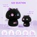 Mewaii 14'' Soft Purple Big Eyed Cat Mushroom Pillow Stuffed Animal Plush - Cuddly Cat Plush Toy for Kids - Buy Online on SooperMarket.com