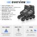 Adjustable Inline Hockey Skates - High Performance Blades for Men and Women - Black - Size Large (5-8US) - Buy Online on SooperMarket.com