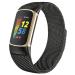 Surundo compatible with Fitbit Charge 6/Fitbit Charge 5 bracelet - magnetic closure mesh loop adjustable metal tapes for Fitbit Charge 6/Fitbit Charge 5 Advanced Fitness/Health Tracker Black