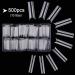 Kalolary 500PCs Extra Long Transparent C Curve Nail Tips XXL Coffin Shape French Fake Nails for Nail Art & Manicure - Buy Online on SooperMarket.com