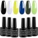 LagunaMoon Neon Gel Nail Polish Set - 6 Vibrant Colors for Salon-Quality DIY Nails - UV/LED Soak Off Lacquer Kit for Manicure & Pedicure - Greener Pastures Collection - Buy Online on SooperMarket.com