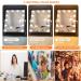 QYzblbang LED Vanity Mirror with Lights - Hollywood Lighted Makeup Mirror for Desk, Touch Control 3-Color Dimmable Smart Mirror, 12 Bulbs, 360 Rotation - Square - Buy Online on SooperMarket.com