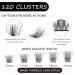 Individual 120 Cluster 3D False Eyelashes Kit | Natural Look D Curl Reusable Lash Extensions | DIY Mix 10-16MM Eyelash Clusters - Buy Online on SooperMarket.com