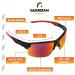 Guardian Baseball Sunglasses | Sports Sunglasses for Men, Women, and Youth | Ideal for Cycling, Running, Boating | Black/Red - Buy Online on SooperMarket.com