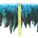 Lyras Turquoise Rooster Feathers Fringe Trim 5-7 inch Width - Pack of 2 Yards for Clothing, Costumes, Crafts - Buy Online on SooperMarket.com