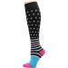 Dr. Motion Compression Socks for Men & Women - Best Graduated Athletic Fit for Walking, Hiking, Running, Nurses - 5 Pairs Women Multi #6 - Buy Online on SooperMarket.com