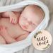 Baby Announcement Sign for Newborn 5.9" Double-Sided Hello World Newborn Name Sign for Hospital Birth Announcement The Perfect Round Wooden Welcome Baby Sign for New Baby Boy Girl Gifts - Buy Online on SooperMarket.com