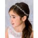 SWEETV Silver Flower Girl Headband | Crystal Leaf Wedding Hair Accessory for Princess Toddler | First Communion Hairband - Buy Online on SooperMarket.com