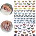 Baoximong Butterfly Nail Stickers - 8 Sheets Colorful Spring 3D Self-Adhesive Decals | Holographic Laser Design Nail Art Accessories for Women - Buy Online on SooperMarket.com