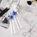 ASTER 4Pcs Oil Applicator Bottle for Hair Squeeze 4 OZ Empty Plastic Bottles Applicator with Twist Top Cap Clear Plastic Refillable Bottle PET Open/Close Nozzle - Multi Purpose(White Blue) - Buy Online on SooperMarket.com