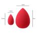 T4B KASH KI Red Teardrop-Shaped 2-Piece Makeup Sponge Set - Latex-Free Standard & Mini for Perfect Concealer Application | International Shipping Available - Buy Online on SooperMarket.com