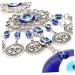 ABOOFAN Home Decor Glazed Eye Pendant Glass Charms Family Protection Charm Wall Hanging Ornaments Household As Shown 23X5cm - Buy Online on SooperMarket.com