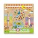 Woodywood calendar watch for children - learning watch made of wood bilingual 30 x 30 cm - Montessori annual clock for learning the time the date weekdays months seasons and the weather for German - English