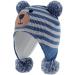 KAKU NANU Toddler Winter Hat with Double Pom Pom | Fleece Lined Beanie for Boys & Girls 1-2 Years | Blue-Grey - Buy Online on SooperMarket.com