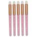 5pcs Glitter Crystal Lip Brush Lip Smudge Brush Professional Eye Shadow Brush for Under Eye Concealer Soft Lip Brush for Travel Round Head Portable Fiber Wool Lash Brush for Makeup
