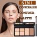 Buy 6 Color Correcting Concealer Contour Palette - Multi-Colored Makeup Kit with Brush for Flawless Contouring & Highlighting - Ships Worldwide - Buy Online on SooperMarket.com