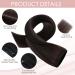 Remy Clip in Human Hair Extensions (#02 Dark Brown 14"-45 grams) One Piece Real Hair Extension Clip in 3/4 Full Head - Buy Online on SooperMarket.com