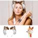 Mystiqut 1Pc Handmade Faux Fur Animal Ear Headband Fox Wolf Ears Headband Halloween Christmas Cosplay Party Costume Accessories Fluffy Wolf Fox Cat Ears Headband Costume Hair Hoop - Buy Online on SooperMarket.com