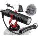 Movo VXR10 Universal Video Microphone with Shock Mount, Deadcat Windscreen, Case for iPhone, Android Smartphones, Canon EOS, Nikon DSLR Cameras and Camcorders - Perfect Camera Microphone, Shotgun Mic