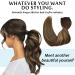GOO GOO Balayage Chocolate Brown to Caramel Blonde Human Hair Extensions - 16 Inch Invisible Wire Hairpiece - Buy Online on SooperMarket.com