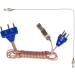 Set of 2 Body Cords for Fencing Sport - 2-pin Body Cords for Sabre and Foil Fencing - Includes Head-Wire - Buy Online on SooperMarket.com