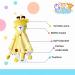 Bubby Boo Yellow Giraffe Stuffed Animal Security Blanket with Rattle and Teether - Soft Snuggle Toy for Baby - Soothing Plush Lovey - Perfect Baby Gift - Buy Online on SooperMarket.com