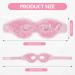 MIVORA Cooling Gel Mask for Puffy Eyes - Hot Cold Therapy for Migraine Headache, Dark Circles, Sinus Pain - Reusable - Light Blue (A-pink) - Buy Online on SooperMarket.com