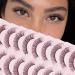 Parriparri Eyelashes Russian Strip Lashes Natural False Eyelashes Wispy Fluffy 10 Pairs Hybrid Strip Lashes D Curly Cat Eye Lashes Lightweight 3D Effect Fake Lashes Russian-27