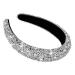 Sibba Rhinestone Padded Hairband - Crystal Beaded Wide Band Headpiece for Women - Buy Online on SooperMarket.com