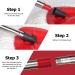 Qulable Spin Mop Replacement Handle - Adjustable 4-Section Stick for O-Cedar & EasyWring Mops - Red - Buy Online on SooperMarket.com