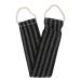 Body Scrubber Sponge Back Scrubber Double- back exfoliator for shower exfoliating back scrubber loofah back scrubber Sided Back Exfoliator Bath Shower Scrubber 70x12cm Black