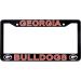 Georgia Bulldogs License Plate Frame Cover Black Slim Design 12.25 x 6.25 | EliteAuto3K Perfect Gift for Sports Fans - Buy Online on SooperMarket.com
