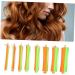 NOLITOY 8set 80pcs Curling Iron Hair Rollers Curling Wand Fashionable Hair Curler Two-color Rubber Band - Buy Online on SooperMarket.com