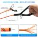 Loqatidis 3-in-1 Dog Leash | 50/100ft Portable Trolley System for Training & Outdoor Adventures | Reflective Rope for Camping & Parks | Perfect for 2 Dogs - Orange - Buy Online on SooperMarket.com
