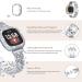 Goton Women's Bling Diamond Brick Design Band & Bumper Case for Fitbit Versa 3/Sense (Silver) - Buy Online on SooperMarket.com
