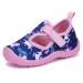FANTURE Toddler Water Shoes Boys Girls Sandal Cute Aquatic Beach Swim Pool Water Park Aqua Sneakers Toddler & Little Kid 4 Toddler 02-navy.pink