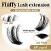 Veleasha 80D Fluffy Lash Clusters - 192PCS D Curl Volume Eyelash Extensions 10-18mm - Soft DIY Cluster Lashes for Home Use - Buy Online on SooperMarket.com