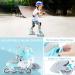 Wheelive Adjustable Inline Skates for Kids | Outdoor Roller Blades with Light-Up Wheels | Blue Small-Little Kid Size 11J-1.5 - Buy Online on SooperMarket.com