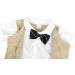 AmzBarley Baby Boys Gentlemans Tuxedo Romper Suit | Khaki 104 | 12-18 Months - Buy Online on SooperMarket.com