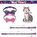 EXPAWLORER Breakaway Cat Collar 2 Pack with Bow tie and Bell - Cute Kitten Safety Collars - Plaid Dinosaur Universe Pattern Purple - Buy Online on SooperMarket.com
