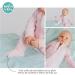 100% Cotton Double Zip Baby Sleepsuit Romper, Pink Stripe, 3-6 Months - Gender Neutral Footless Onesie with Fold Over Cuffs - Buy Online on SooperMarket.com