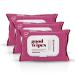 Goodwipes Flushable & Plant-Based Wipes with Botanicals | Dispenser for At-Home Use | Rosewater with Aloe Septic and Sewer Safe | 180 count (3 packs) - Biggest Adult Wipes 60 Count (Pack of 3)