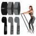 Hurdilen Exercise Loop Bands Resistance Bands Set with 3 Resistance Levels of Workout Bands and Carrying Case and Workout Manual Support for Gym Pilates Yoga Crossfit Muscle Building etc. (Black Grey Light Grey)