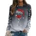 Women's Christmas Snowman Penguin Print Sweatshirt - Grey - Size M - Buy Online on SooperMarket.com