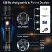BERCOL Rechargeable LED Flashlight | 100000 Lumens Super Bright | Waterproof and 5 Modes | Ideal for Emergencies and Hiking | Black - Buy Online on SooperMarket.com